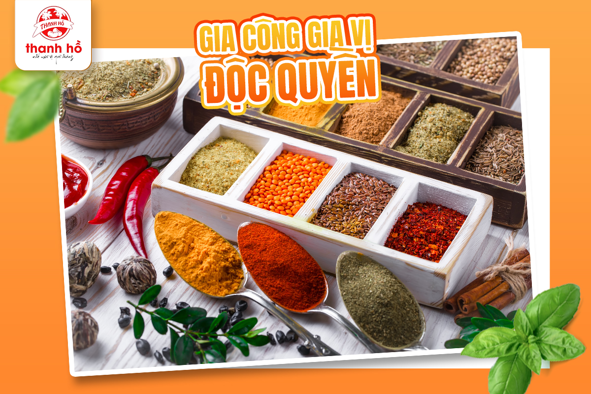 Gia công gia vị /OEM công thức độc quyền theo yêu cầu của khách hàng GIA CÔNG GIA VỊ