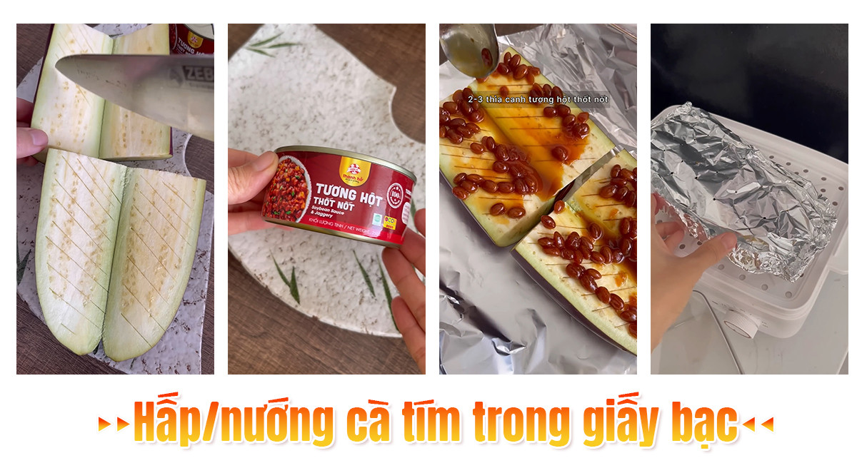 ca tim nuong giay bac
