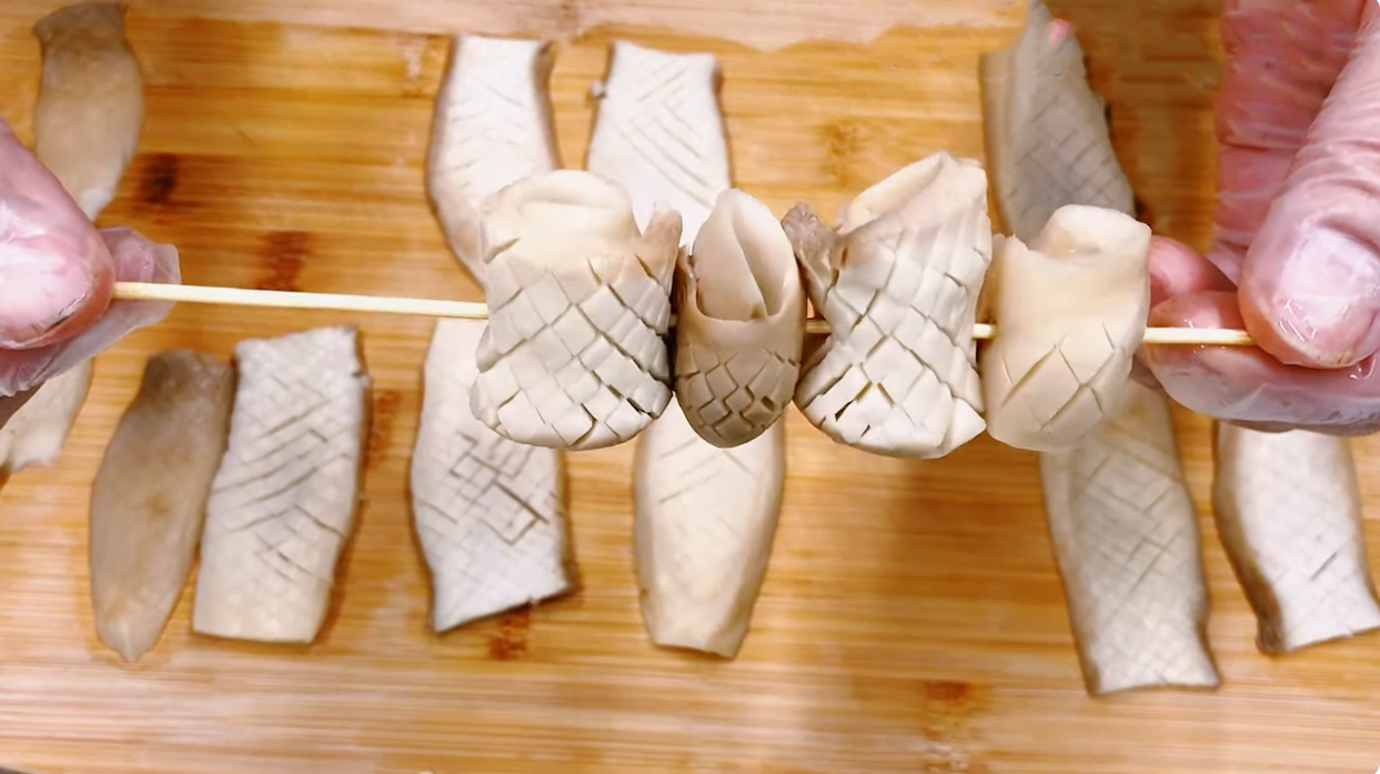 mực nướng sa tế chay